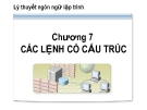 Bài giảng Lý thuyết ngôn ngữ lập trình: Chương 7 - CĐ CNTT Hữu nghị Việt Hàn