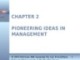 Lecture Management: A Pacific rim focus - Chapter 2: Pioneering ideas in management