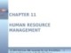 Lecture Management: A Pacific rim focus - Chapter 11: Human resource management