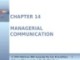 Lecture Management: A Pacific rim focus - Chapter 14: Managerial communication