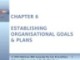Lecture Management: A Pacific rim focus - Chapter 6: Establishing organisational goals and plans