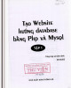 Ebook Tạo website hướng database bằng PHP và MySQL (Tập 1): Phần 2